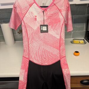 Pink and Black Women's Athletic Outfit